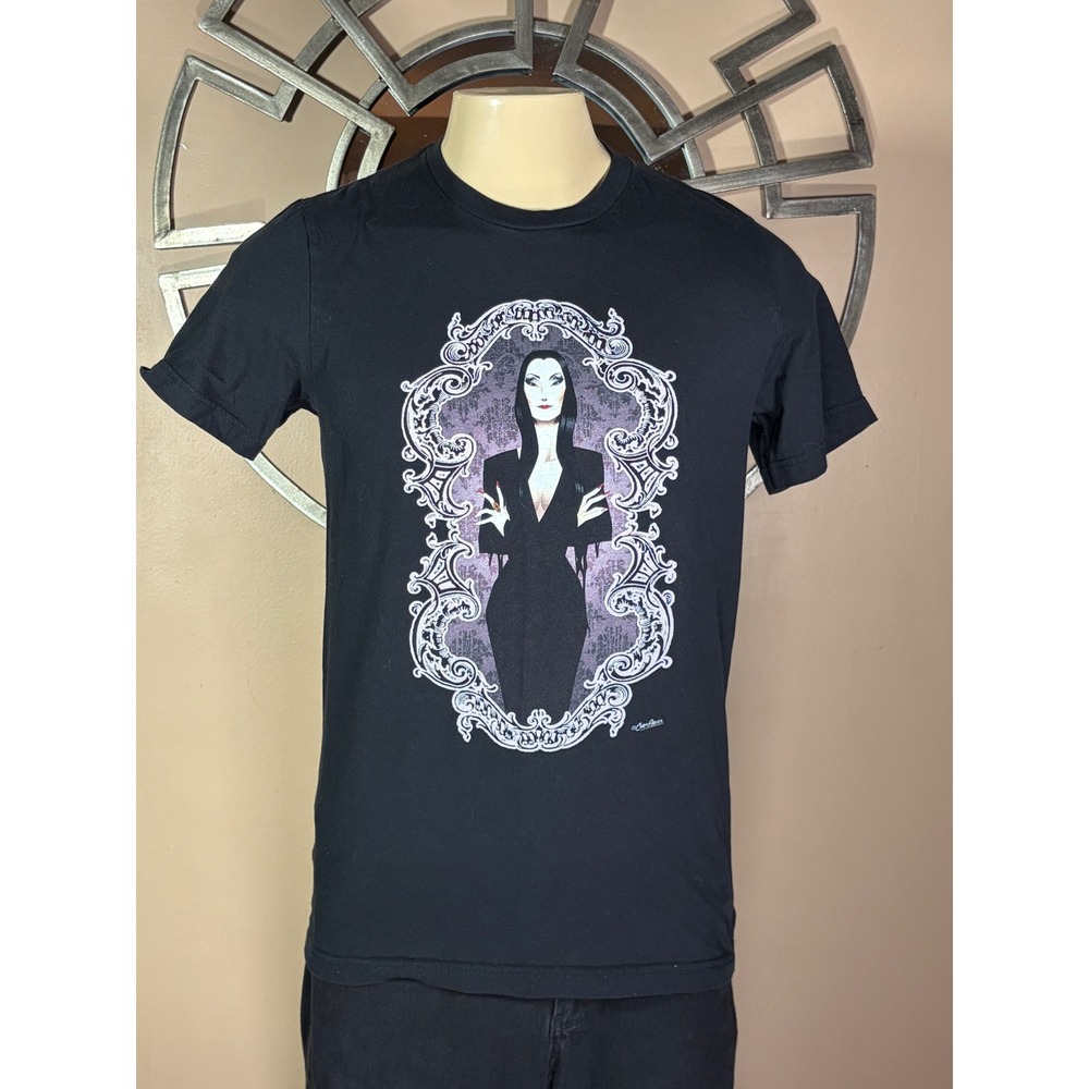 Bella Canvas Morticia Addams Chris Ables Graphic T-Shirt Black Mens Medium